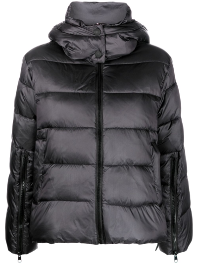 Twinset High-neck Puffer Jacket In Black  