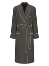 Dolce & Gabbana Logo-print Silk Robe In Black