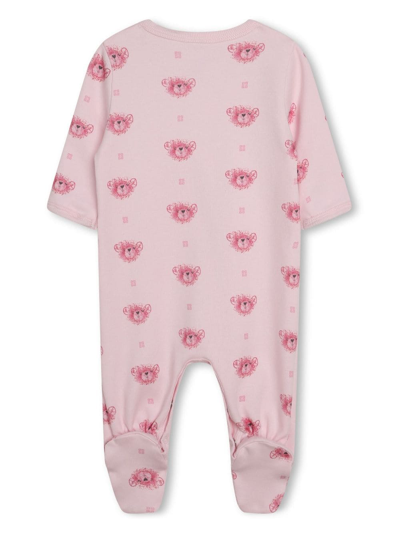 Givenchy Teddy-bear Cotton Babygrow Set In Pink