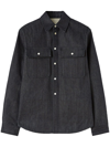 Jil Sander Spread-collar Denim Shirt In Grey