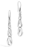 John Hardy SILVER BAMBOO DROP EARRINGS,EB58128