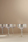 Anthropologie Set Of 4 Morgan Coupe Glasses