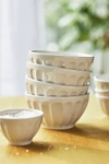Anthropologie The Latte Stoneware Cereal Bowls, Set Of 4: Amelie Edition In Beige