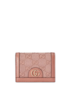 GUCCI PINK OPHIDIA GG CANVAS WALLET,523155FACC720309239