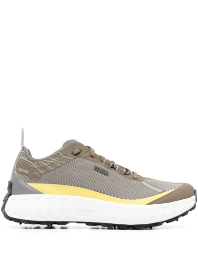 Zegna Khaki Norda Edition Sneakers In Olive Green
