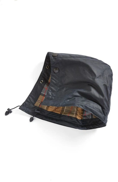 Barbour Waxed Cotton Hood In Navy