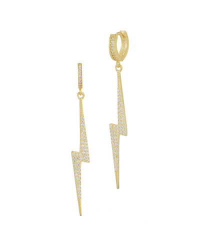 SPHERA MILANO SPHERA MILANO 14K OVER SILVER LIGHTNING BOLT EARRINGS