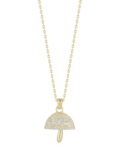 Sphera Milano 14k Over Silver Cz Mushroom Necklace