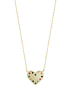 Sphera Milano 14k Over Silver Cz Heart Necklace