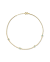 Sphera Milano 14k Over Silver Synthetic Turquoise Cz Evil Eye Anklet