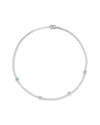 Sphera Milano Silver Turquoise Cz Eye Tennis Ankle Bracelet