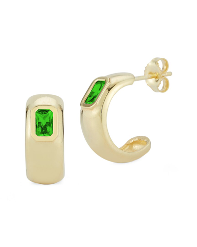 Sphera Milano 14k Over Silver Cz Hoops