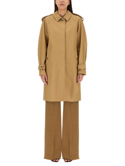 Max Mara Trench Coat With Buttons In Beige