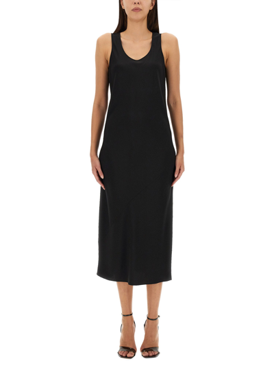 Max Mara Silk Dress In Black