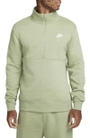 Nike Sportswear Club Half-zip Pullover In Green
