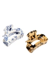 L Erickson Odessa Assorted 2-pack Jaw Clips In Shibori/ivory Tokyo