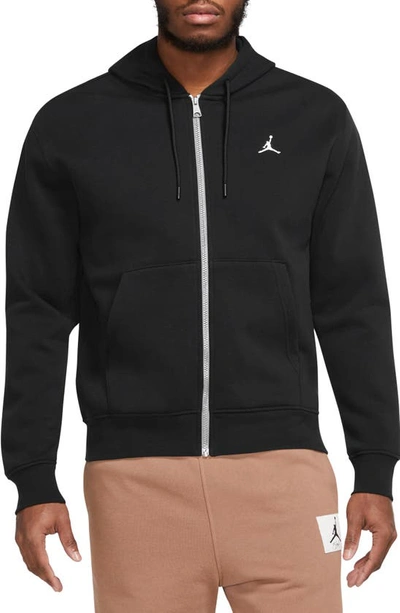 Jordan Men's  Brooklyn Fleece Full-zip Hoodie In Black/white