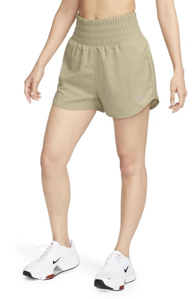 Nike Women's One Dri-fit Ultra High-waisted 3" Brief-lined Shorts In Brown