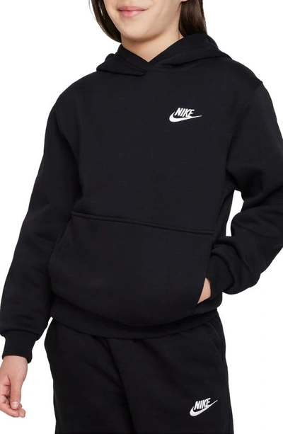 Nike Kids' High-pile Fleece Hoodie In Black