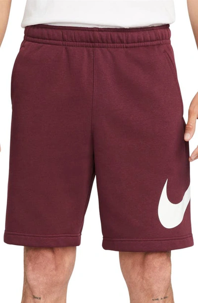 Nike Men's  Sportswear Club Graphic Shorts In Red