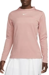 Nike Women's Dri-fit Uv Advantage Mock-neck Golf Top In Pink