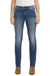 Silver Jeans Co. Suki Womens Denim Mid-rise Straight Leg Jeans In Indigo