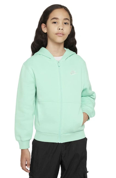 Nike Sportswear Club Fleece Big Kids' Full-zip Hoodie In Green