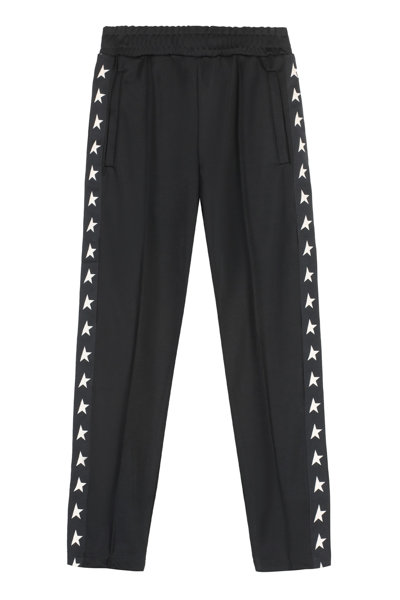 Golden Goose Kids' Logoed Side Stripes Track-pants In Black