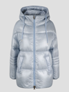 Herno Ultralight Soft Nylon Mid Down Jacket In Blue