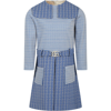GUCCI LIGHT BLUE DRESS FOR GIRL WITH DOUBLE G