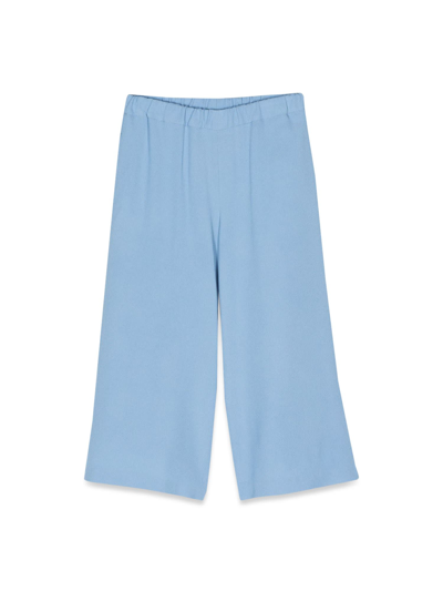 Simonetta Kids' Elasticated Wide-leg Trousers In Blue