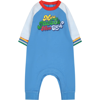 LITTLE MARC JACOBS LIGHT BLUE BABYGROW FOR BABY BOY WITH LOGO