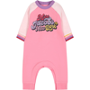 LITTLE MARC JACOBS PINK BABYGROW FOR BABY GIRL WITH LOGO