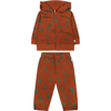 Stella Mccartney Beige Suit For Baby Boy With Print In Brown