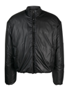 44 Label Group Logo-print Bomber Jacket In Solid Black Print