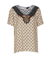 Etro Graphic-print Short-sleeved Blouse In Black