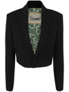 Dsquared2 Cropped Tailored Blazer Structured Shoulders In Black