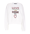 Dolce & Gabbana Lettering Print Oversized Sweatshirt In White