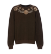 Dolce & Gabbana Coin Print Cotton Sweatshirt In Brown