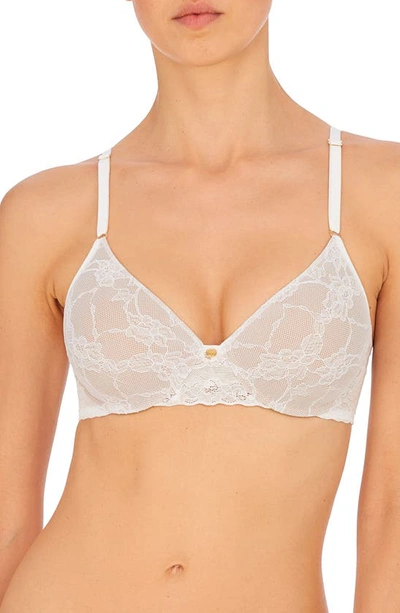 Natori Bliss Allure Lace Contour Bra In White/cafe