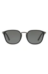 Persol 53mm Polarized Phantos Sunglasses In Black/gray Polarized Solid
