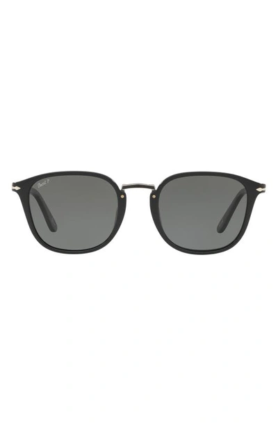 Persol 53mm Polarized Phantos Sunglasses In Black/gray Polarized Solid