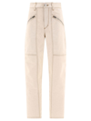 Isabel Marant Wide-leg Cotton And Hemp Trousers With Multiple Pockets In Beige