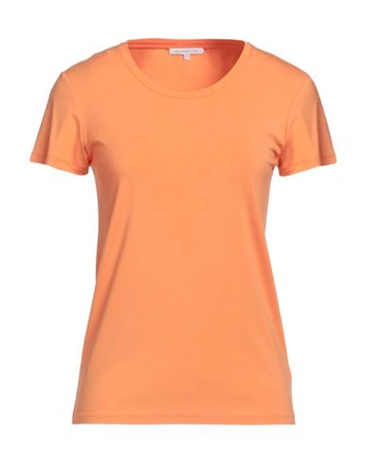 Patrizia Pepe Woman T-shirt Orange Size 2 Viscose, Elastane, Glass