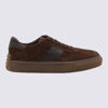 Tod's Man Sneakers Dark Brown Size 7 Soft Leather