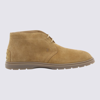 Tod's Laced Flat Shoes With Suede Finish And Sole