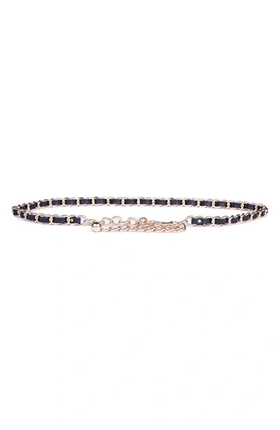 Linea Pelle Drape Chain Belt In Black