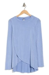 Go Couture Cross Front Long Sleeve Top In Summer Song