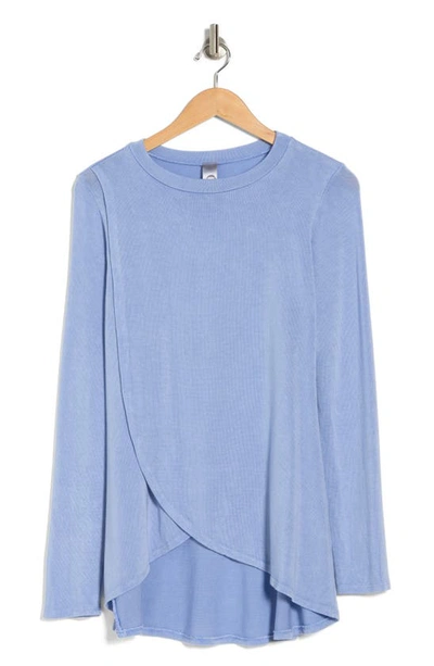 Go Couture Cross Front Long Sleeve Top In Summer Song