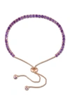 Delmar Purple Amethyst Adjustable Tassel Bracelet